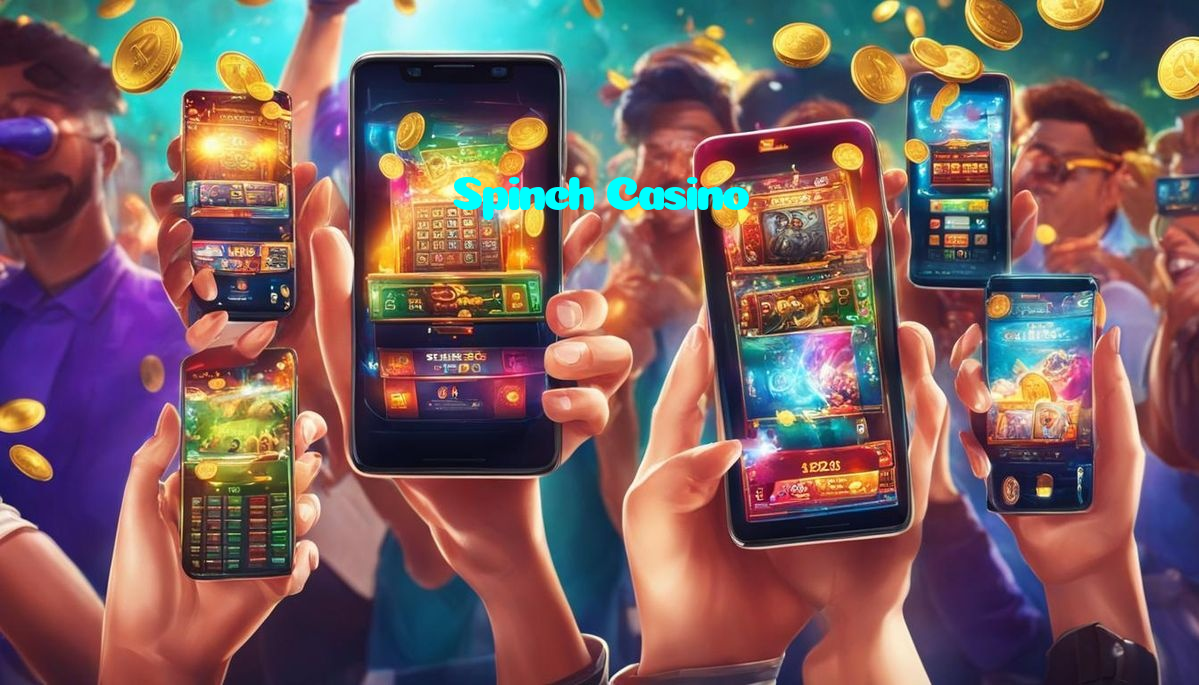 Spinch Casino casino presented on mobile device in Pakistan with slots and live games